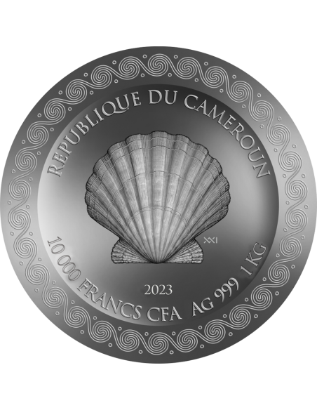 BIRTH OF VENUS Celestial Beauty 1 Kg Kilo Silver Coin 10000 Francs Cameroon 2023Coin 2000 Francs Cameroon 2021