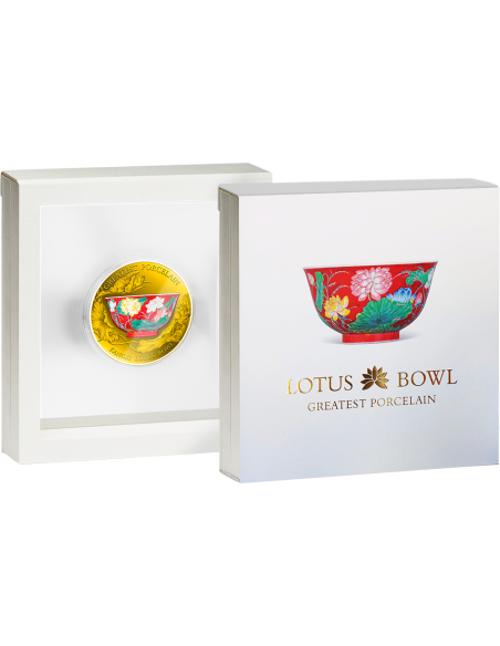LOTUS BOWL Greatest Porcelain 2 Oz Silver Coin 10 Cedis Ghana 2023 - Coins & More - Ghana