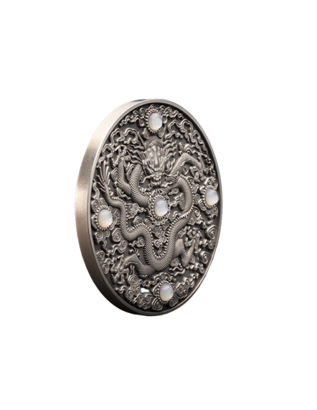 CHINESE DRAGON ART 2 Oz Silver Coin 5$ Niue 2023 - Coins & More - Niue