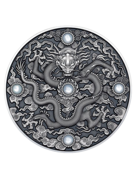 CHINESE DRAGON ART 2 Oz Silver Coin 5$ Niue 2023 - Coins & More - Niue
