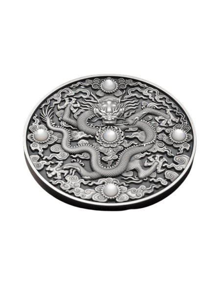 CHINESE DRAGON ART 2 Oz Silver Coin 5$ Niue 2023 - Coins & More - Niue
