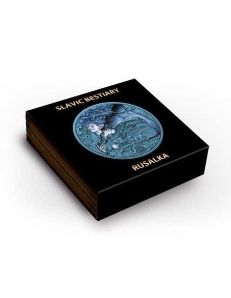 RUSALKA Space Blue Slavic Bestiary 2 Oz Silver Coin 1000 Francs Cameroon 2023 - Coins & More - Camerun