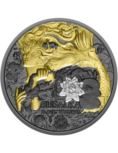 RUSALKA Slavic Bestiary Multimetal 2 Oz Silver Coin 1000 Francs Cameroon 2023