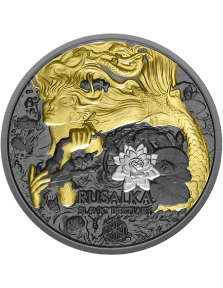 RUSALKA Slavic Bestiary Multimetal 2 Oz Silver Coin 1000 Francs Cameroon 2023