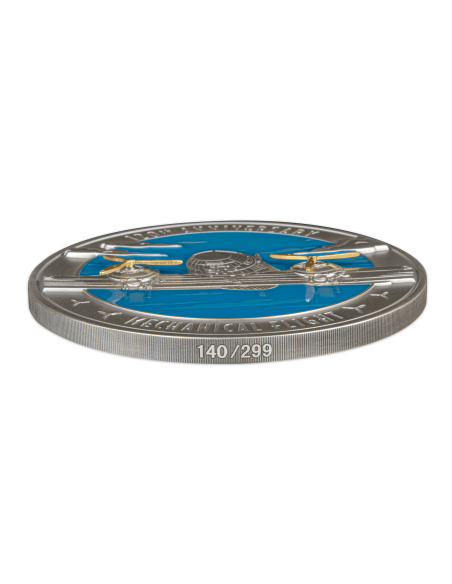 MECHANICAL FLIGHT 120th Anniversary Silver Coin 10$ Barbados 2023 - Coins & More - Barbade