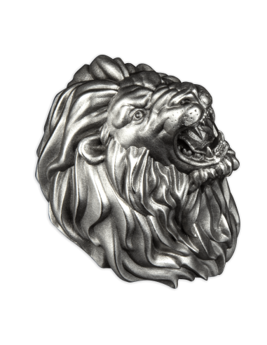 LION HEAD 3 Oz Silver Coin 50 Francs Burundi 2023 - Coins & More - Burundi