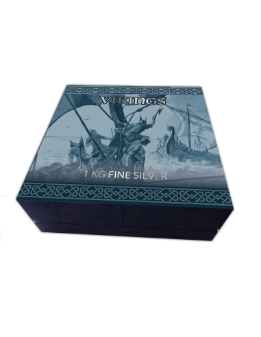 VIKINGS Multiple Layer 1 Kg Kilo Silver Coin 25$ Samoa 2023