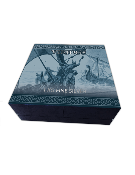 VIKINGS Multiple Layer 1 Kg Kilo Silver Coin 25$ Samoa 2023