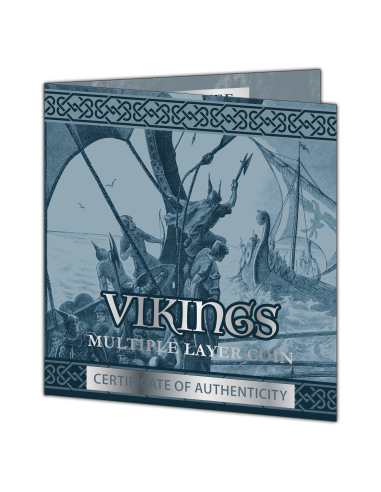 VIKINGS Multiple Layer 1 Kg Kilo Silver Coin 25$ Samoa 2023