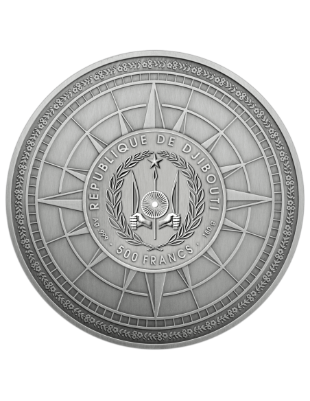 AROUND THE WORLD IN 80 DAYS 150th Anniversary Silver Coin 500 Francs Djibouti 2023 - Coins & More - Africa