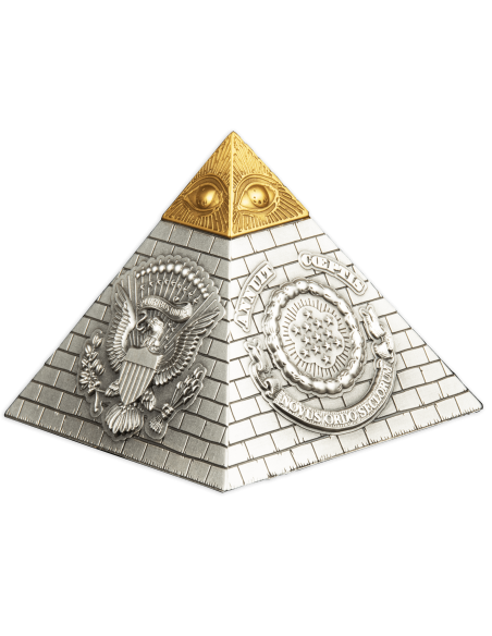 EYE OF PROVIDENCE Pyramid 5 Oz Silver Coin 5$ Barbados 2023 - Coins & More - Barbados