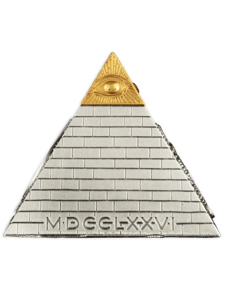 EYE OF PROVIDENCE Pyramid 5 Oz Silver Coin 5$ Barbados 2023 - Coins & More - Barbados
