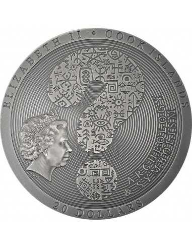 ANTIKYTHERA MECHANISM Archeology Symbolism Antiqued Gilded 3 Oz Silver Coin 20$ Cook Islands 2023 - Coins & More - Cook Islands