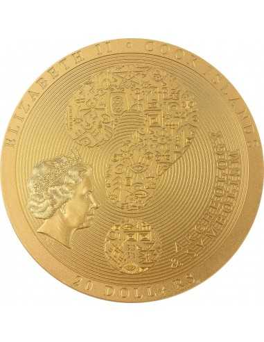 ANTIKYTHERA MECHANISM Archeology Symbolism Gilded 3 Oz Silver Coin 20$ Cook Islands 2023 - Coins & More - Isole Cook