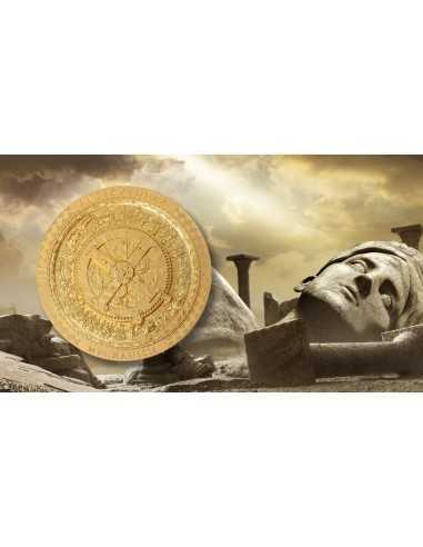 ANTIKYTHERA MECHANISM Archeology Symbolism Gilded 3 Oz Silver Coin 20$ Cook Islands 2023 - Coins & More - Isole Cook