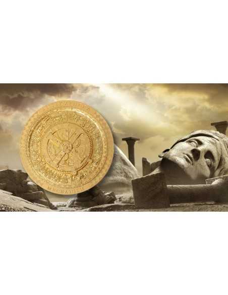 ANTIKYTHERA MECHANISM Archeology Symbolism Gilded 3 Oz Silver Coin 20$ Cook Islands 2023 - Coins & More - Isole Cook