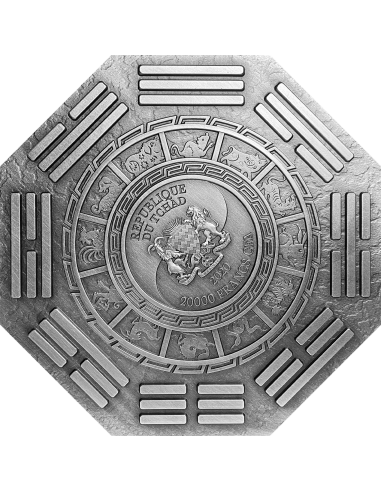 AKASAGARBHA 5 Oz Silver & 28.5 Oz Copper Coin 25000 Francs Chad 2020 - Coins & More - Camerún