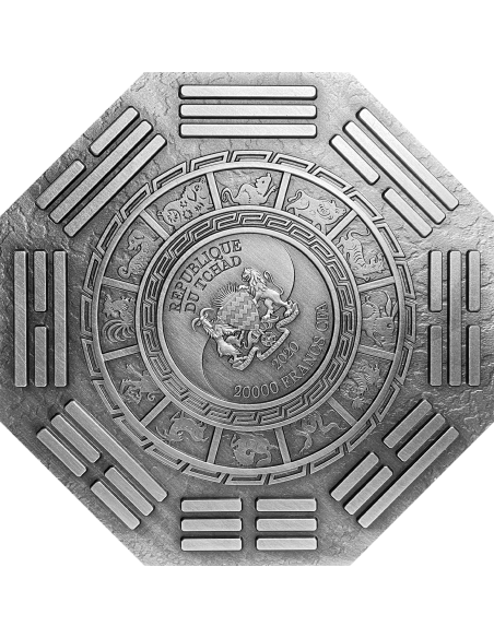 AKASAGARBHA 5 Oz Silver & 28.5 Oz Copper Coin 25000 Francs Chad 2020 - Coins & More - Camerún