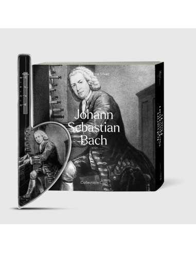 JOHANN SEBASTIAN BACH Musical b Note Shaped 1 Oz Silver Coin 5000 Francs Chad 2023 - Coins & More - Chad