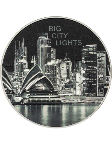 SYDNEY Big City Lights 1 Oz Silver Coin 5$ Cook Islands 2023 - Coins & More - Îles Cook