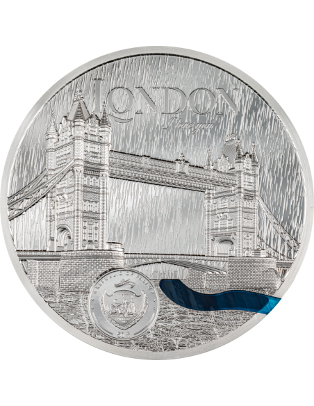 LONDON Tiffany Art Metropolis 1 Kg Kilo Edition Silver Coin 50$ Palau 2023 - Coins & More - Palau
