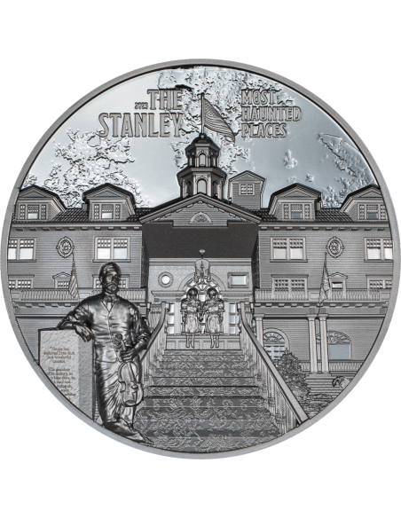 STANLEY Most Haunted Places 2 Oz Silver Coin 10$ Cook Islands 2023