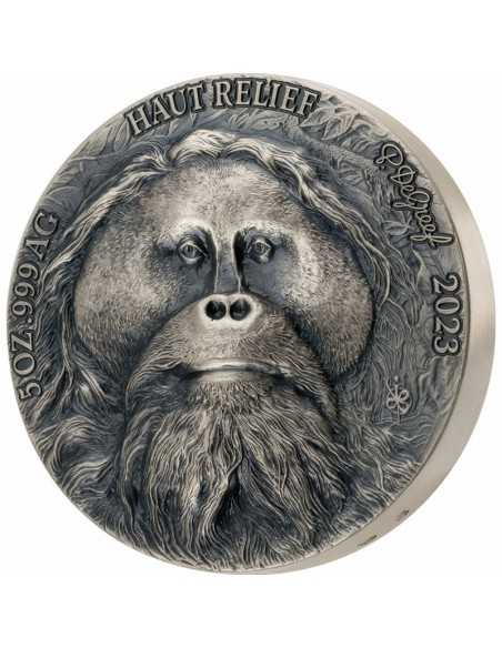 ORANGUTAN Big Five Asia 5 Oz Silver Coin 5000 Francs Ivory Coast 2023 - Coins & More - Costa de Marfil