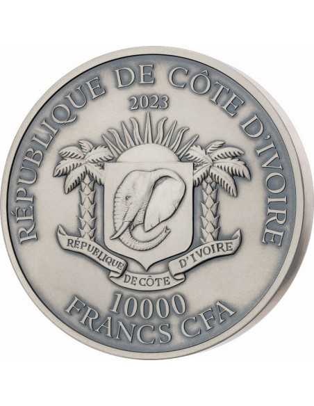 ORANGUTAN Big Five Asia 5 Oz Silver Coin 5000 Francs Ivory Coast 2023 - Coins & More - Costa de Marfil