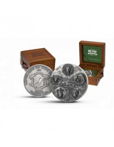 COMPLETER Big Five Mauquoy 1Kg Silver Coin 10000 Francs Ivory Coast 2023 - Coins & More - Côte d'Ivoire
