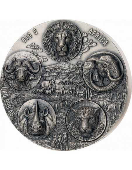 COMPLETER Big Five Mauquoy 1Kg Silver Coin 10000 Francs Ivory Coast 2023 - Coins & More - Côte d'Ivoire