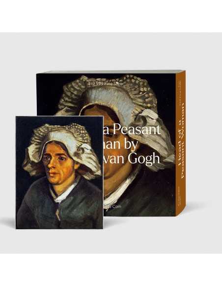 HEAD OF A PEASANT WOMAN by Vincent van Gogh 1 Oz Silver & 14 Oz Copper Coin 5000 Francs Chad 2023 - Coins & More - Tchad