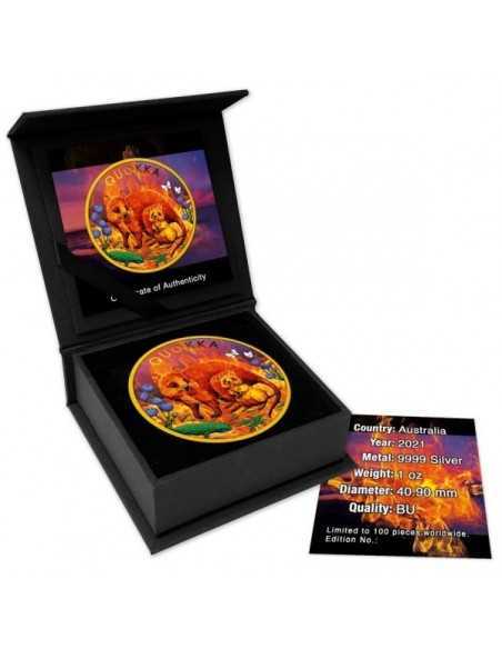 BURNING AUSTRALIAN QUOKKA 1 Oz Silver Coin 1$ Dollar Australia 2021 - Coins & More - Australia