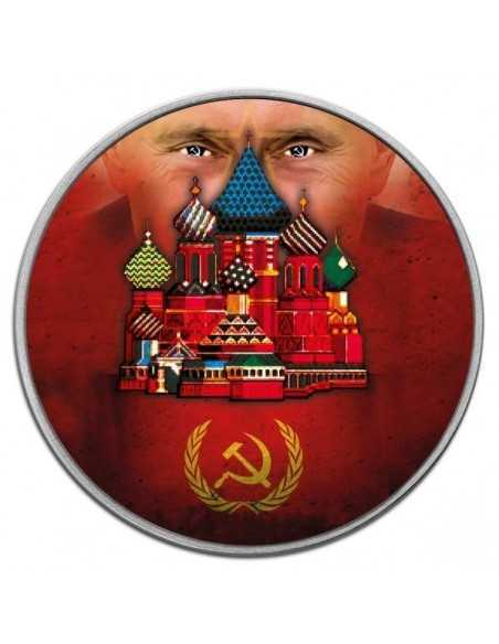 St Basil's Cathedral Bloody Greedy Communists 1 Oz Silver Colorized Coin 2$ Dollars Niue 2021