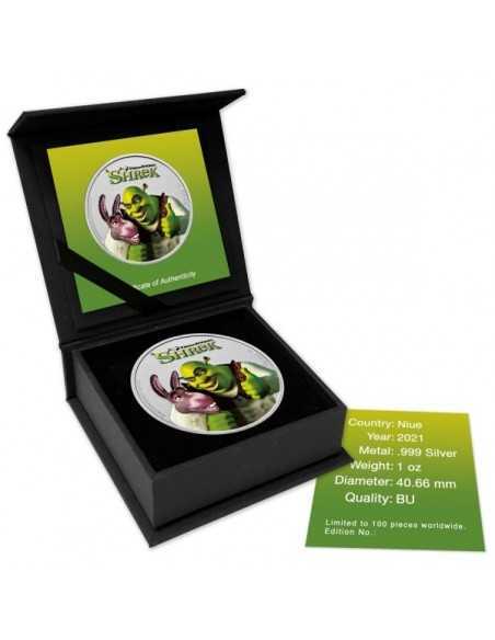 SHREK 20th Anniversary 1 Oz Silver Coin 2$ Niue 2021 - Coins & More - Niue