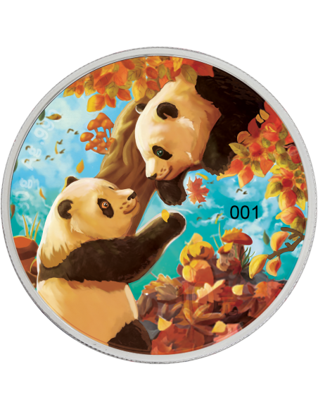AUTUMN Panda Four Seasons 30g Silver Coin 10 Yuan China 2023 - Coins & More - Chine