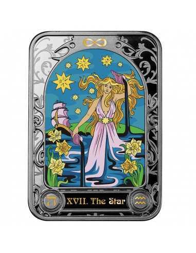 THE STAR Tarot Silver Coin 1000 Francs Cameroon 2023 - Coins & More - Camerun
