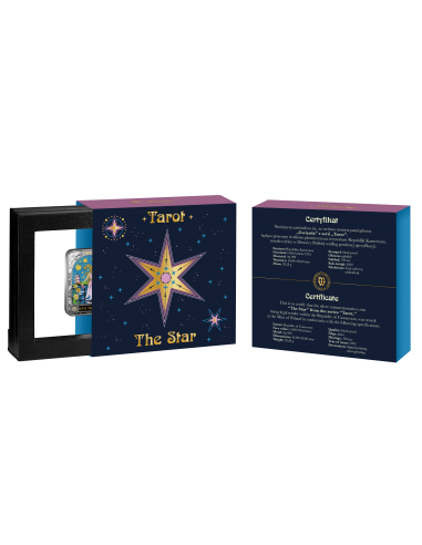 THE STAR Tarot Silver Coin 1000 Francs Cameroon 2023 - Coins & More - Camerun