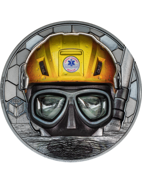 COAST GUARD Real Heroes 3 Oz Silver Coin 20$ Cook Islands 2023 - Coins & More - Isole Cook