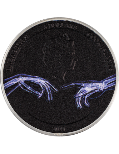 CREATION OF ADAM X Ray 1 Oz Silver Coin 5$ Cook Islands 2023 - Coins & More - Cookinseln