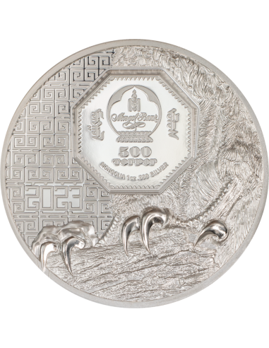 FALCON Wild Mongolia 1 Oz Silver Coin 500 Togrog Mongolia 2023 - Coins & More - Mongolia