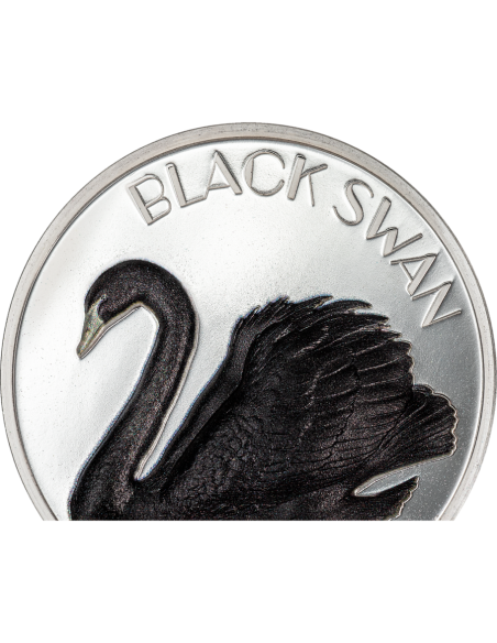 BLACK SWAN 2 Oz Silver Coin 10$ Cook Islands 2023 - Coins & More - Isole Cook