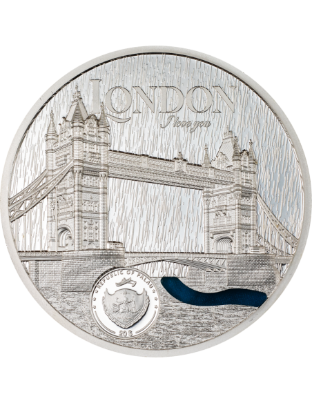 LONDON Tiffany Art 3 Oz Silver Coin 20$ Palau 2023 - Coins & More - Palau