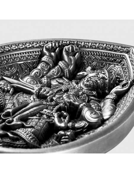 HANUMAN 1 Oz Silver & 6 Oz Copper Coin 5000 Francs Chad 2023 - Coins & More - Cameroon