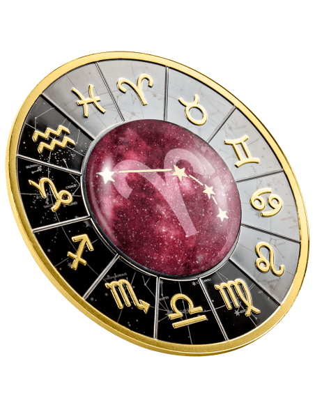 ARIES Zodiac Signs Silver Coin 500 Francs CFA Cameroon 2023 - Coins & More - Camerun