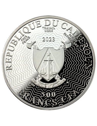 ARIES Zodiac Signs Silver Coin 500 Francs CFA Cameroon 2023 - Coins & More - Camerun