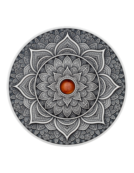 INDIAN Mandala Art 3 Oz Silver Coin 10$ Fiji 2023 - Coins & More - Fiji