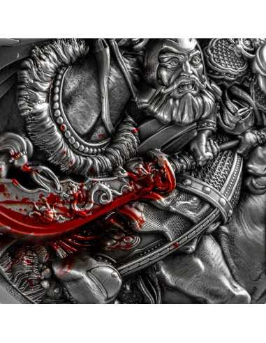 GUAN YU SLAYS HUA XIONG 2 Oz Silver Coin 10000 CFA Francs Tchad 2023 - Coins & More - Tchad