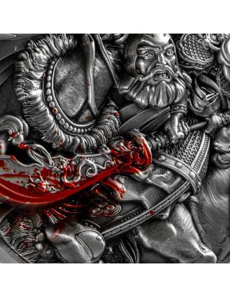 GUAN YU SLAYS HUA XIONG 2 Oz Silver Coin 10000 CFA Francs Tchad 2023 - Coins & More - Tchad