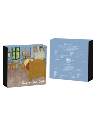 BEDROOM IN ARLES Vincent Van Gogh Treasures of World 1 Oz Silver Coin 1$ Niue 2022 - Coins & More - Niue