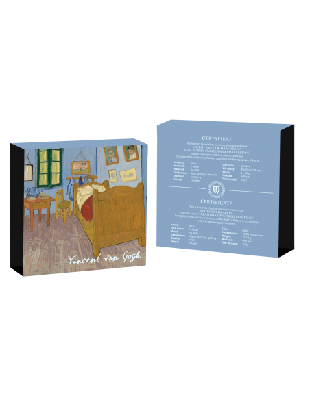 BEDROOM IN ARLES Vincent Van Gogh Treasures of World 1 Oz Silver Coin 1$ Niue 2022 - Coins & More - Niue